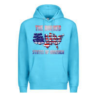 Ocean Blue the divided states of america political humor usa map t shirt Premium Hoodie - lanVoArt