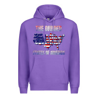 Purple the divided states of america political humor usa map t shirt Premium Hoodie - lanVoArt