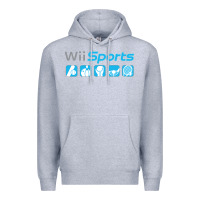 Heather Grey wii sports essential Premium Hoodie - lanVoArt