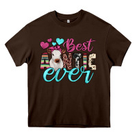 Chocolate Brown best auntie ever Heavy Core Tee - JahusDesignShop