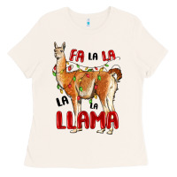 Bone christmas llama Ladies Tee - LillyAllenDesigns