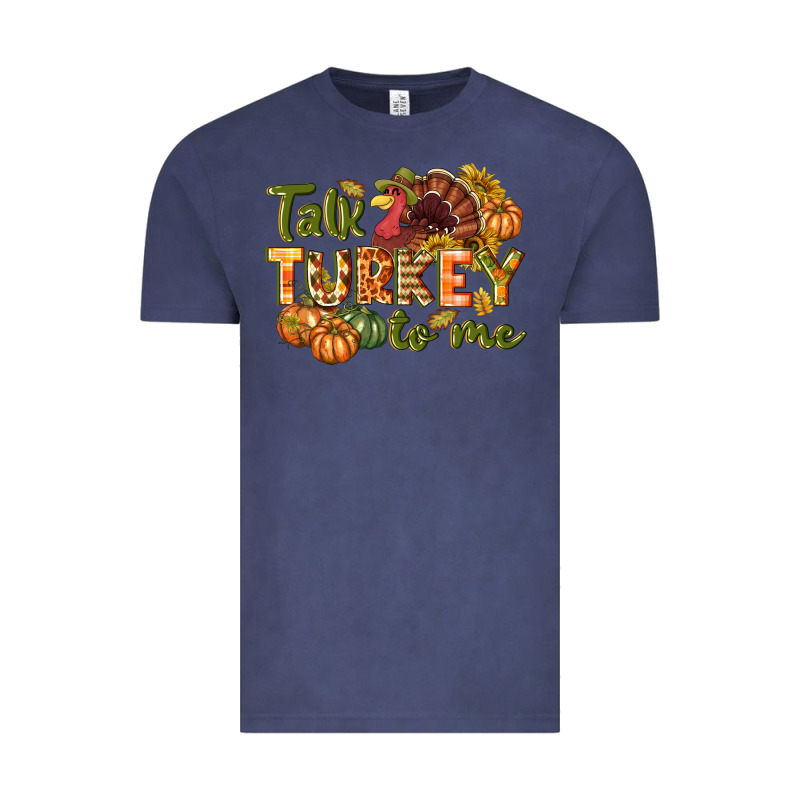 Talk Turkey To Me Thanksgiving P Vintage Tee by NancyCooperArtShop | Teevron