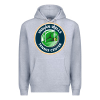 Heather Grey indian wells tennis center Premium Hoodie - lanVoArt