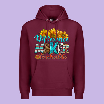 Difference Maker Teacher Life Premium Hoodie Designed By Bundleandbundleshop
