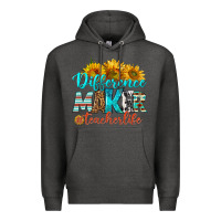 Charcoal Heather difference maker teacher life Premium Hoodie - BundleAndBundleShop