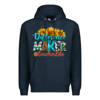 Navy difference maker teacher life Premium Hoodie - BundleAndBundleShop