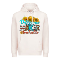 Pale Pink difference maker teacher life Premium Hoodie - BundleAndBundleShop