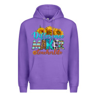 Purple difference maker teacher life Premium Hoodie - BundleAndBundleShop