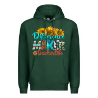 Sports Green difference maker teacher life Premium Hoodie - BundleAndBundleShop