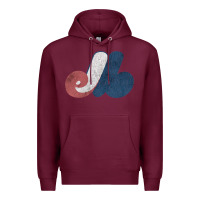 Burgundy montreal expos Premium Hoodie - lanVoArt