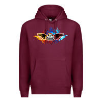 Burgundy se bikes bmx bicycle on fire sport blue red Premium Hoodie - lanVoArt