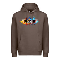 Coffee se bikes bmx bicycle on fire sport blue red Premium Hoodie - lanVoArt