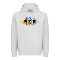 Dove Grey se bikes bmx bicycle on fire sport blue red Premium Hoodie - lanVoArt