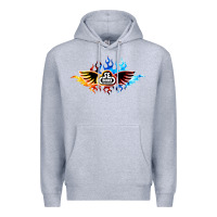 Heather Grey se bikes bmx bicycle on fire sport blue red Premium Hoodie - lanVoArt