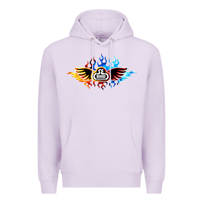 Se Bikes Bmx Bicycle On Fire Sport Blue Red Premium Hoodie by lanVoArt | Teevron