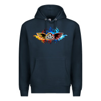 Navy se bikes bmx bicycle on fire sport blue red Premium Hoodie - lanVoArt
