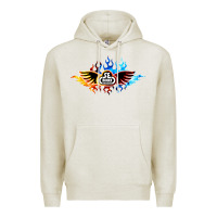 Oatmeal Heather se bikes bmx bicycle on fire sport blue red Premium Hoodie - lanVoArt