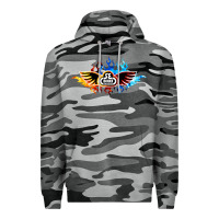 Slate Camo se bikes bmx bicycle on fire sport blue red Premium Hoodie - lanVoArt
