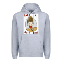 Heather Grey life is only one Premium Hoodie - lanVoArt
