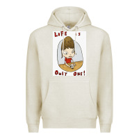 Oatmeal Heather life is only one Premium Hoodie - lanVoArt