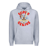 Heather Grey coyote super genius  1 Premium Hoodie - lanVoArt