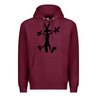 Burgundy coyote's hole 2 Premium Hoodie - lanVoArt