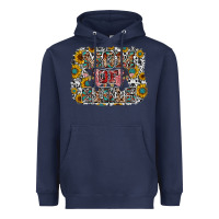 Navy mom of girls Heavyweight Hoodie - RacoonDesign