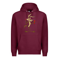 Burgundy danger coyote's hole Premium Hoodie - lanVoArt