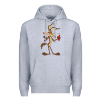 Heather Grey danger coyote's hole Premium Hoodie - lanVoArt