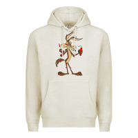 Oatmeal Heather danger coyote's hole Premium Hoodie - lanVoArt