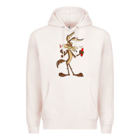 Pale Pink danger coyote's hole Premium Hoodie - lanVoArt