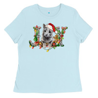 Baby Blue Russian Blue Cat Joy Ladies Tee - LillyAllenDesigns