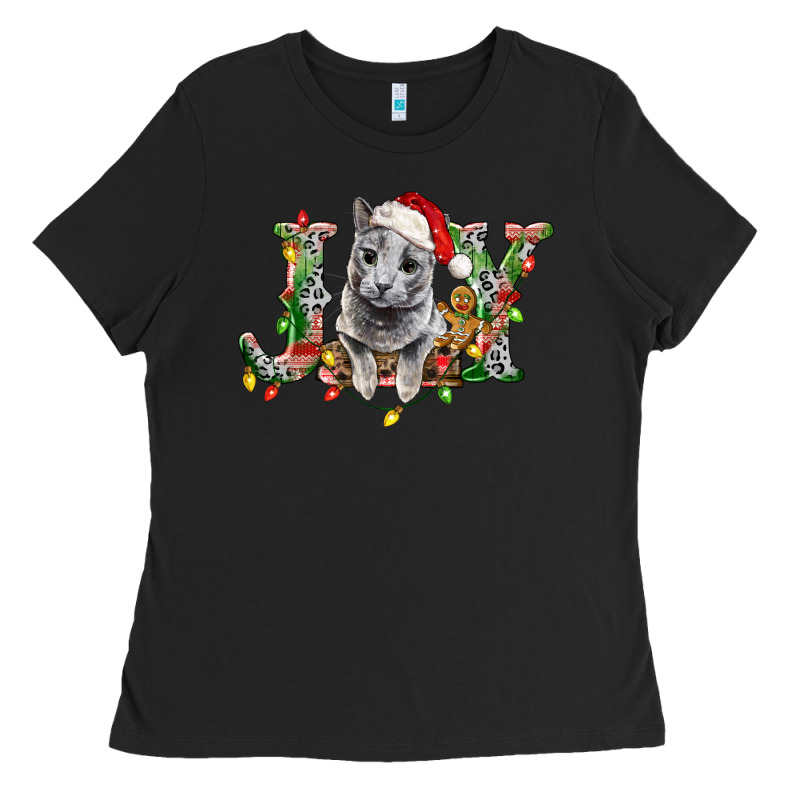 Russian Blue Cat Joy Ladies Tee by LillyAllenDesigns | Teevron