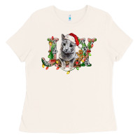 Bone Russian Blue Cat Joy Ladies Tee - LillyAllenDesigns