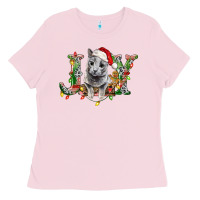 Bubblegum Pink Russian Blue Cat Joy Ladies Tee - LillyAllenDesigns