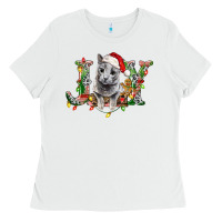 White Russian Blue Cat Joy Ladies Tee - LillyAllenDesigns