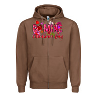 Chestnut Be Mine Valentines Day Zipper Hoodie - CowhideDigitalArt