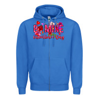 True Royal Be Mine Valentines Day Zipper Hoodie - CowhideDigitalArt