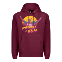 Burgundy praise the sun Premium Hoodie - lanVoArt