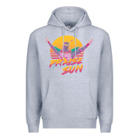 Heather Grey praise the sun Premium Hoodie - lanVoArt
