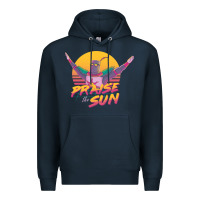 Navy praise the sun Premium Hoodie - lanVoArt