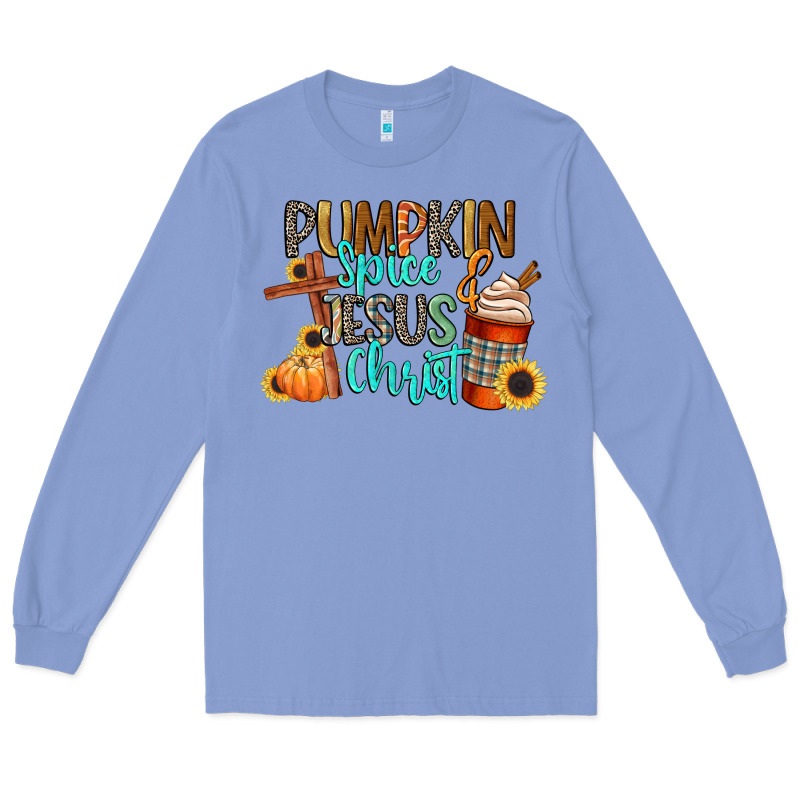 Pumpkin Spice And Jesus Christ Long Sleeve Tee by CowGirlArtShop | Teevron