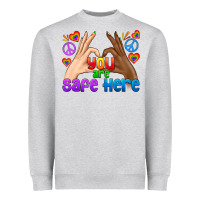 Heather Grey LGBTQ+ You Are Safe Here Heavyweight Sweatshirt - BundleAndBundleShop