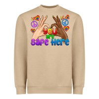 Mushroom LGBTQ+ You Are Safe Here Heavyweight Sweatshirt - BundleAndBundleShop
