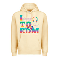 Pina Colada i listen to edm rainbow letters dj music gift Premium Hoodie - lanVoArt