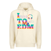 Sandshell i listen to edm rainbow letters dj music gift Premium Hoodie - lanVoArt