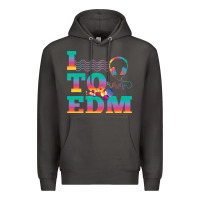 Smoke i listen to edm rainbow letters dj music gift Premium Hoodie - lanVoArt