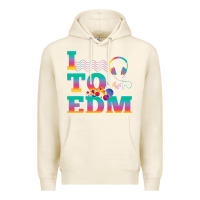 Tofu i listen to edm rainbow letters dj music gift Premium Hoodie - lanVoArt