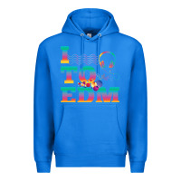 True Royal i listen to edm rainbow letters dj music gift Premium Hoodie - lanVoArt