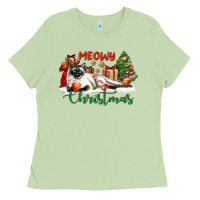 Matcha siamese cat meowy christmas Ladies Tee - LillyAllenDesigns